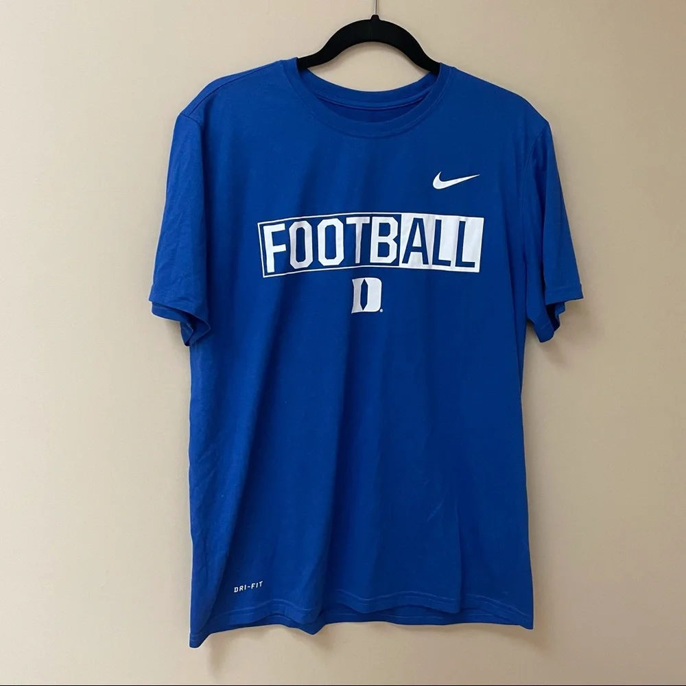 Nike Dri-Fit Duke Football Tee Shirt Large - Picture 1 of 4